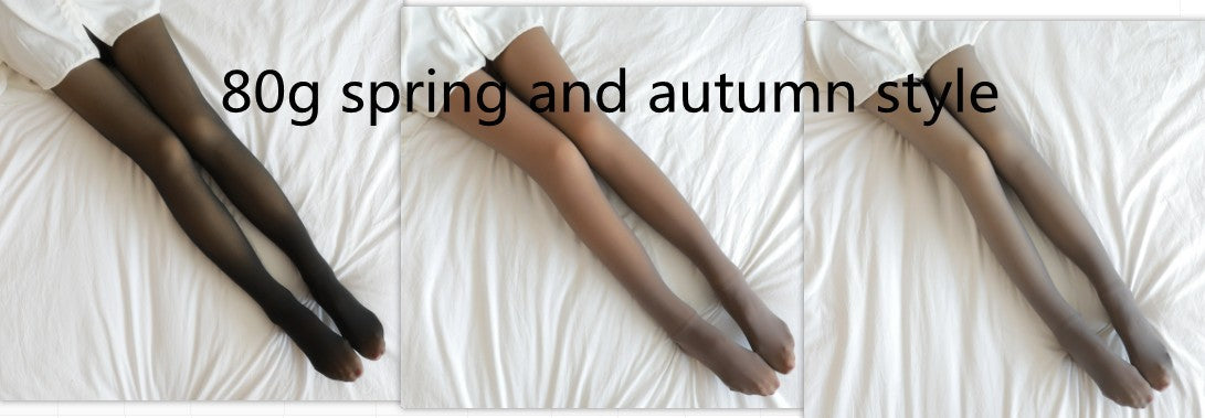 Warm Fleece Translucent Plus Size Leggings