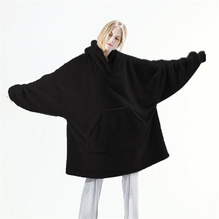 Comfortable Loose Double-Sided Fleece Hoodie