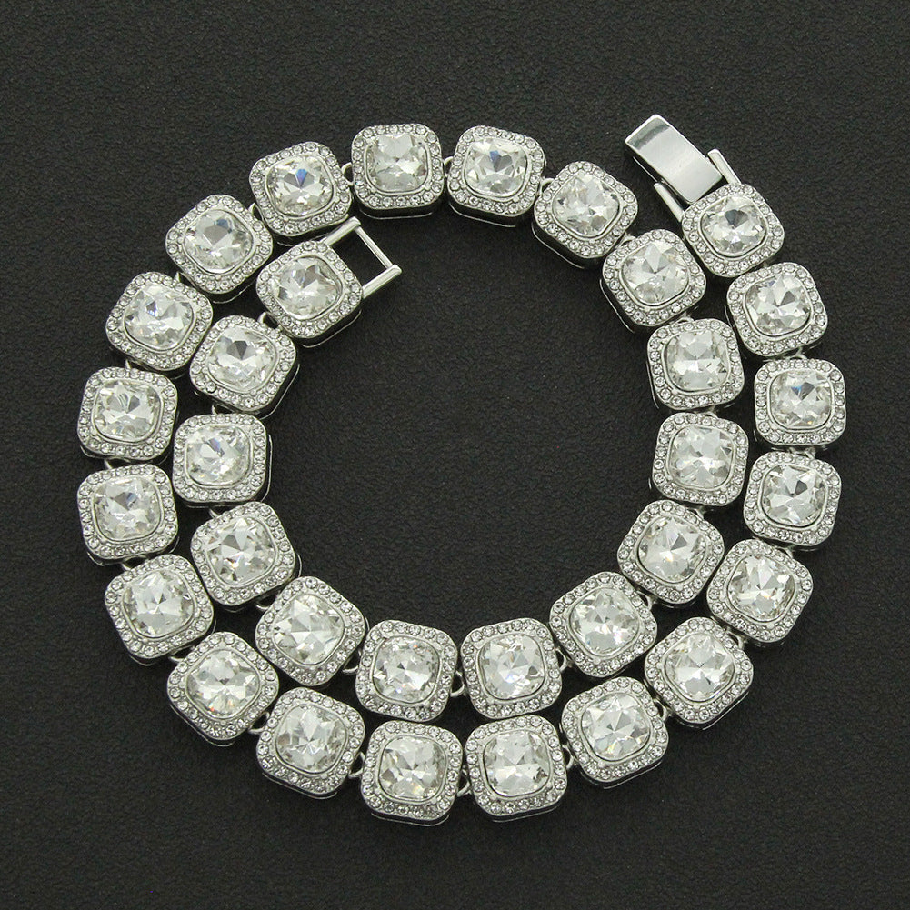 Men's Short Baguette Cuban Chain Necklace