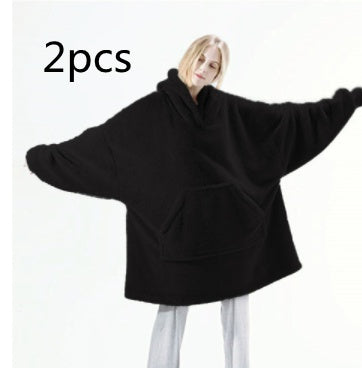 Comfortable Loose Double-Sided Fleece Hoodie