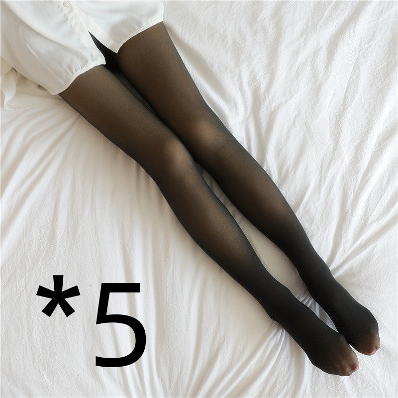Warm Fleece Translucent Plus Size Leggings