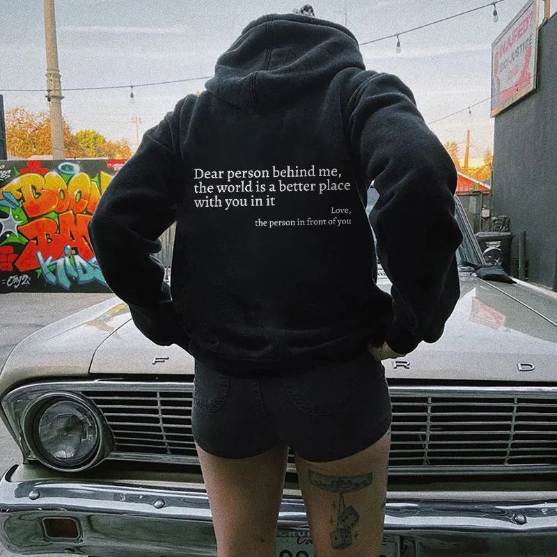 Unisex Kangaroo Pocket Drawstring Printed Hoodie