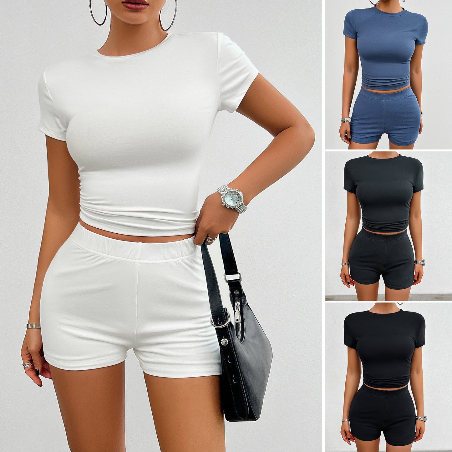 2Pcs Slim Summer Sports Suit