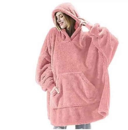 Comfortable Loose Double-Sided Fleece Hoodie