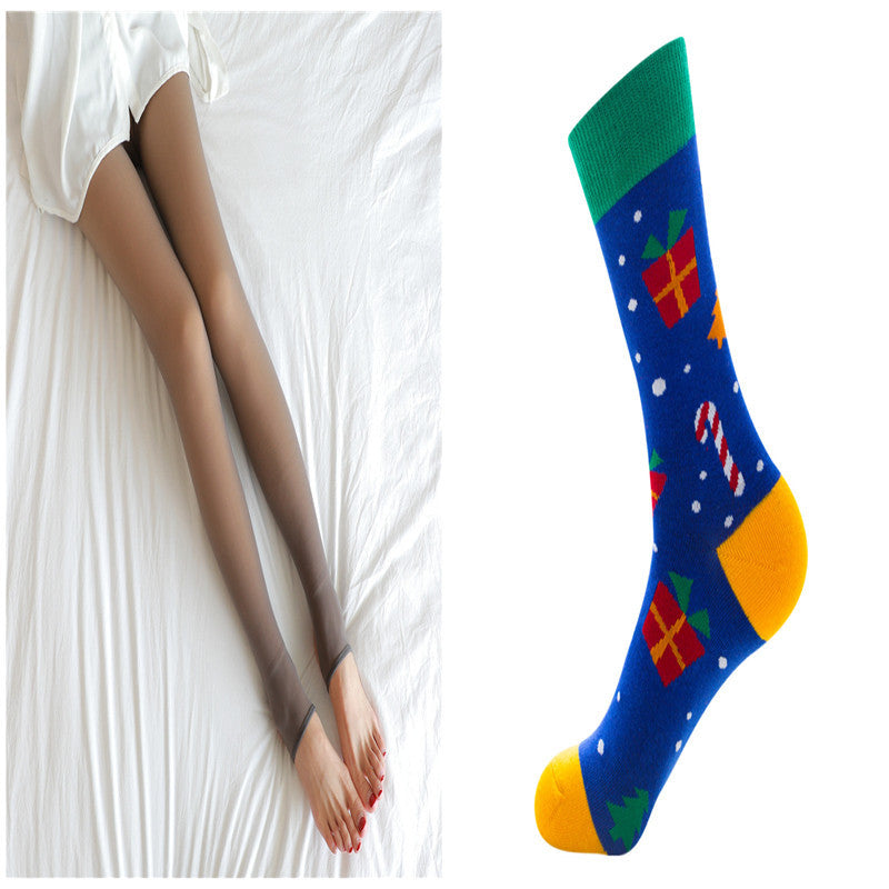 Warm Fleece Translucent Plus Size Leggings