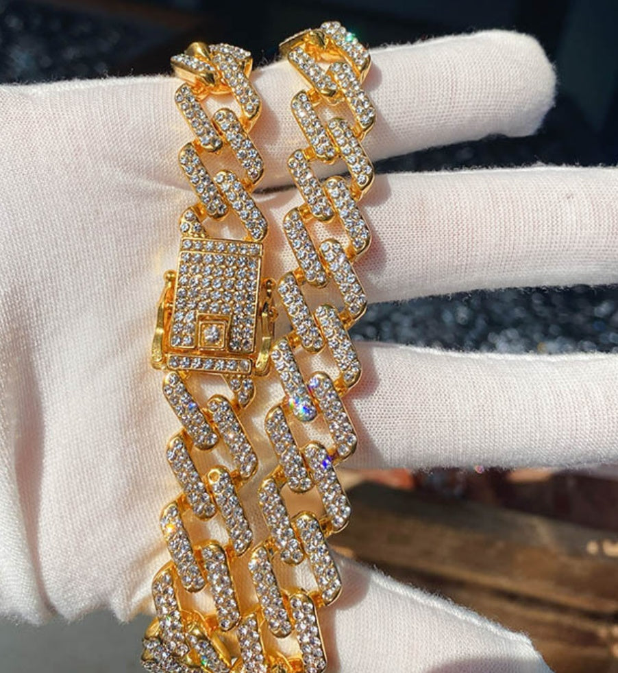 Men's Cuban Link Chain Gold Plated Necklace