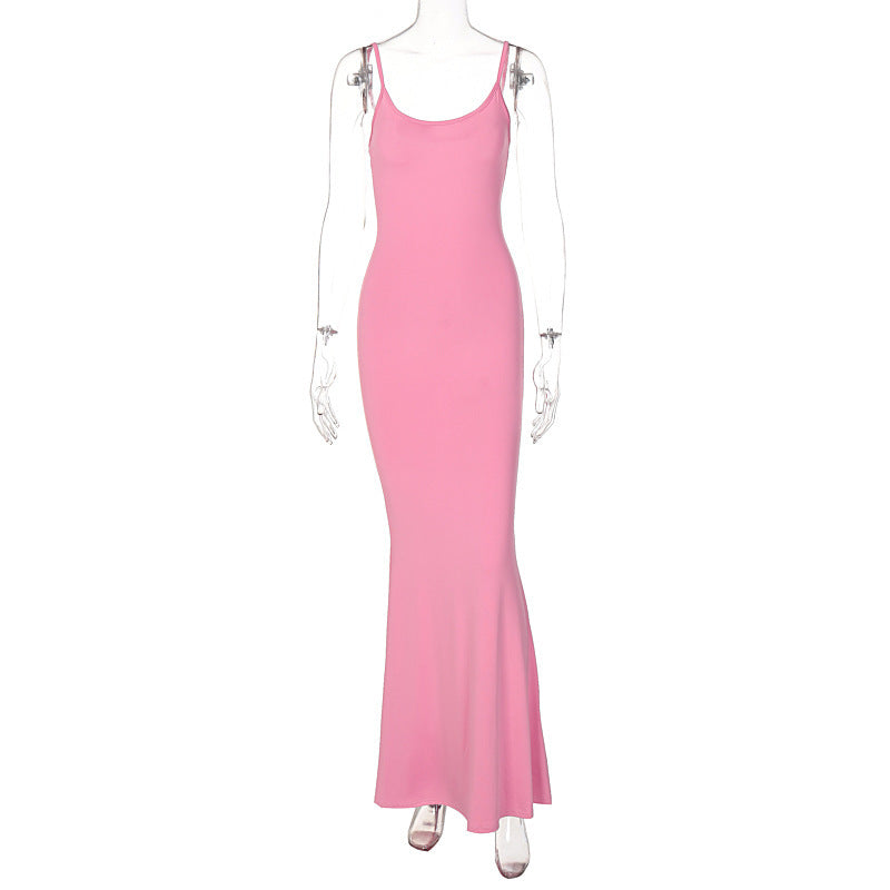 Spaghetti Strap Long Dress For Women
