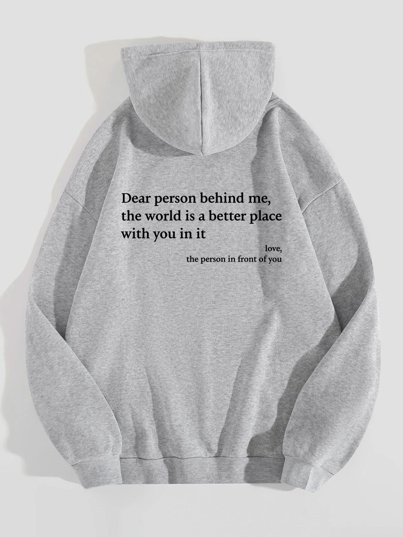 Unisex Kangaroo Pocket Drawstring Printed Hoodie