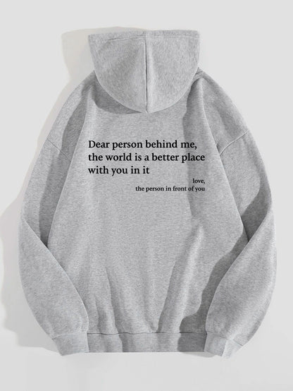 Unisex Kangaroo Pocket Drawstring Printed Hoodie