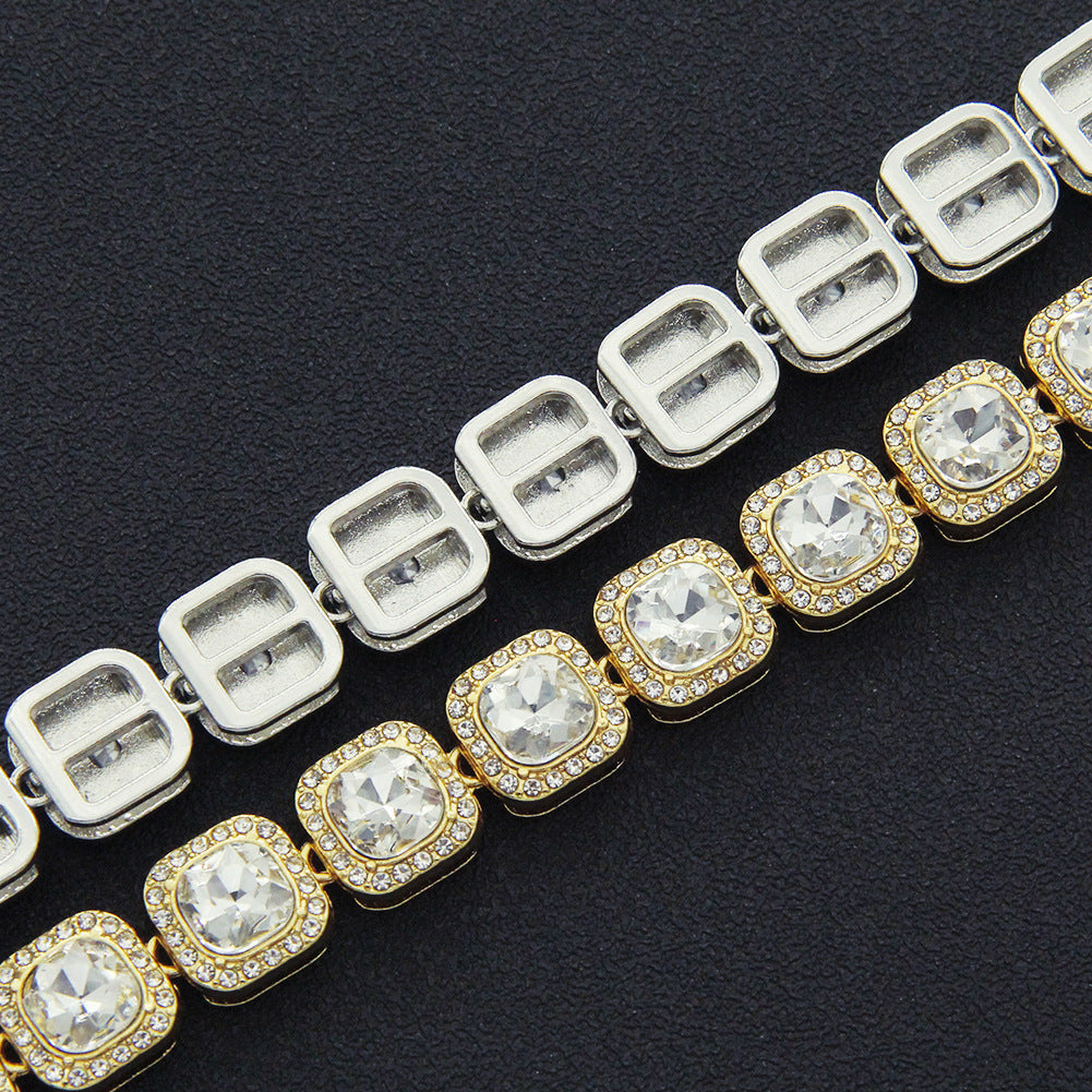 Men's Short Baguette Cuban Chain Necklace