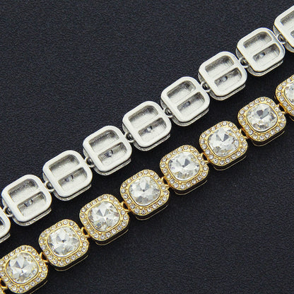Men's Short Baguette Cuban Chain Necklace