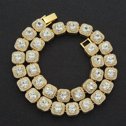 Men's Short Baguette Cuban Chain Necklace