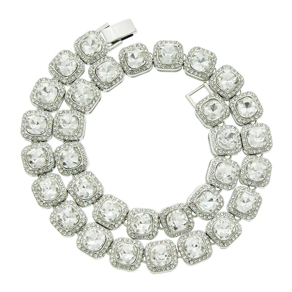 Men's Short Baguette Cuban Chain Necklace