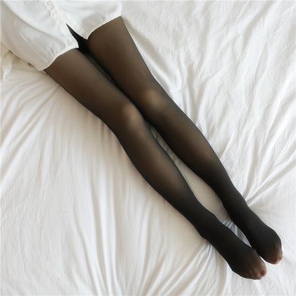 Warm Fleece Translucent Plus Size Leggings