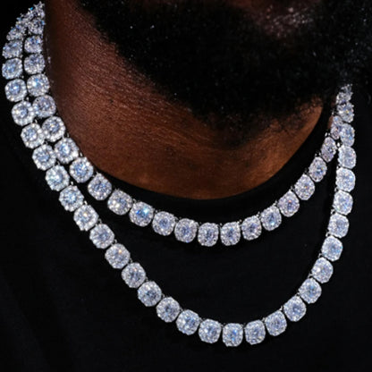 Men's Short Baguette Cuban Chain Necklace