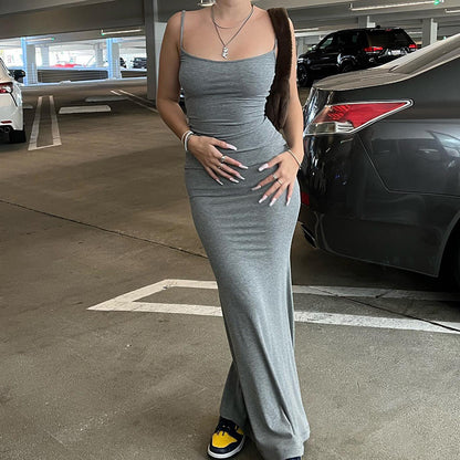 Spaghetti Strap Long Dress For Women